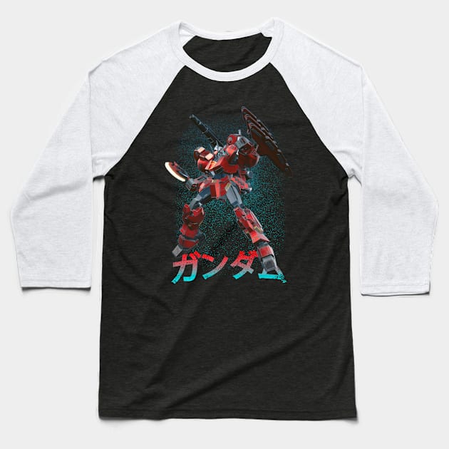 Red Exia Baseball T-Shirt by gblackid